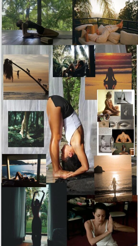 vision board creado con collage de imágenes para clarificar objetivos e intenciones